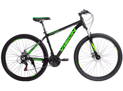 BICICLETA  VISION KRYPTON ARO 29.5X2.35 MTB ALUMINIO 21V. TALLA 18 NEGRO/VERDE