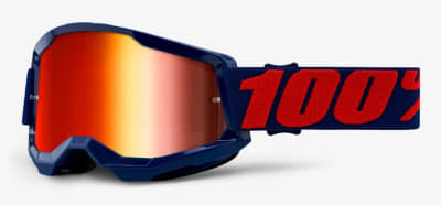 ANTIPARRA 100% RIDE STRATA 2 GOGGLE MASEGO-NIRROR RED LENS