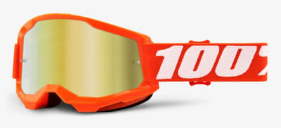 ANTIPARRA 100% RIDE STRATA 2 GOGGLE ORANGE- MIRROR GOLD LENS