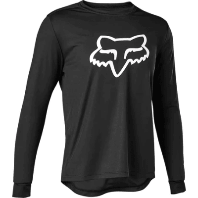 Polera Bicicleta Niño Ranger Manga Larga Negro Fox2
