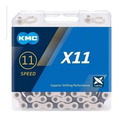 Cadena KMC X11-1 11-SPEED SILVER/BLACK 116L1