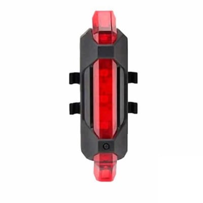 Luz roja 5 LED Recargable USB, Delantera Para Bicicleta. En Blister.1