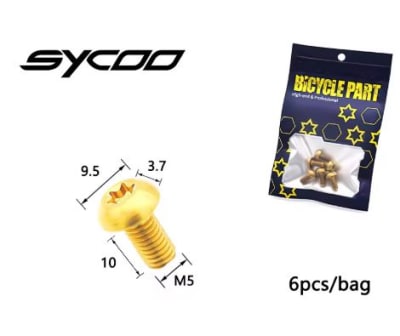 Pernos  freno de disco de titanio M5x10 (6 UNIDADES)