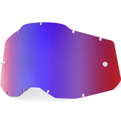 MICA ANTIPARRA 100% RC2/AC2/ST2 REPLACEMENT LENS - MIRROR RED/BLUE