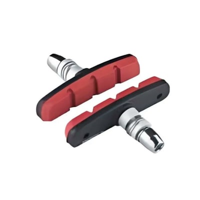 Patin de freno V-BRAKE 2 PARES NEGRO/ROJO1