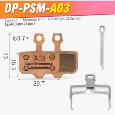 pastillas de freno hidráulicas de Metal sinterizado para SRAM E1 E3 E5 E7 E9 CR ER,XX,XO,DB1,DB3,DB51