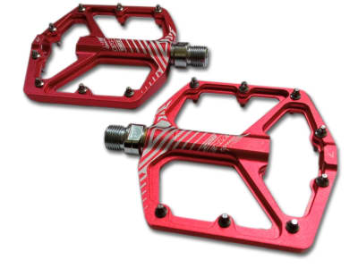 Pedal aluminio enlee flat rojo1