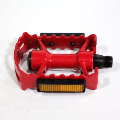 Pedal mtb aluminio 9/16 rojo1