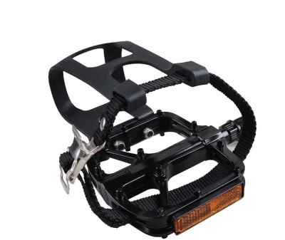 Pedal Aluminio MTB Con Puntillas Y Correa 9/16