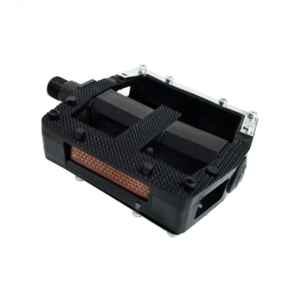 PEDALE GENERICO TAIWAN MTB NEGRO PLANO C/METAL 9/16