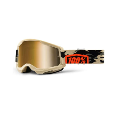 ANTIPARRA 100% STRATA 2 GOGGLE KOMBAT - TRUE GOLD LENS