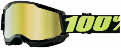 ANTIPARRA 100% RIDE STRATA 2 GOGGLE UPSOL-MIRROR GOLD LENS
