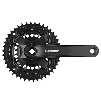 VOLANTE SHIMANO FC-TY501, FOR REAR 6/7/8-SPEED, 170MM, 48X38X28T W/O CG, W/CRANK FIXING BOLT, BLACK,1