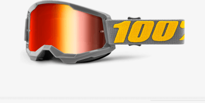 ANTIPARRA 100% RIDE STRATA 2 GOGGLE IZIPIZI-MIRROR RED LENS