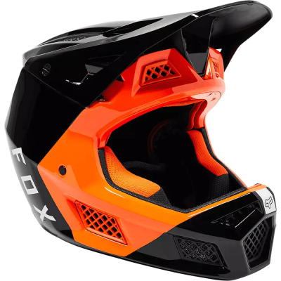 Casco Bicicleta Rampage Pro Carbon Mips™ Fuel Negro/Naranjo Fox4