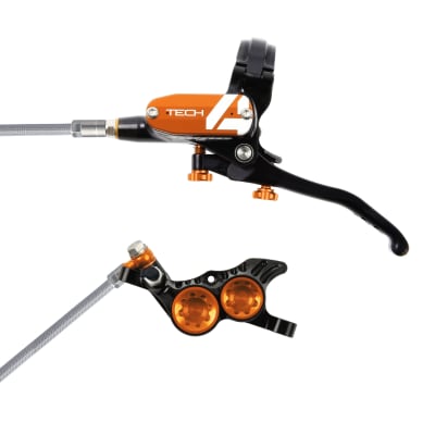 FRENO Hope Tech 4 V4 negro/NARANJA TRASERO1