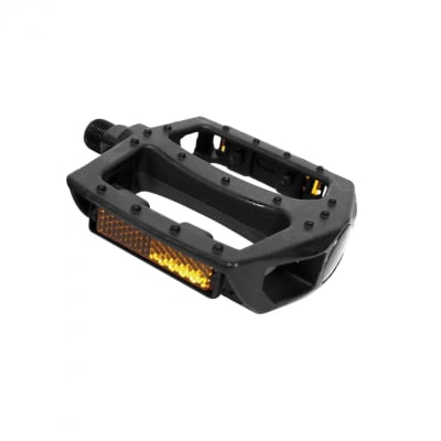   Pedal Mtb Andes Aluminio Silver & Negro C/Reflector 9/16
