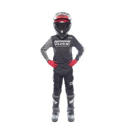 Jersey o Tricota niño Fasthouse Carbon Method Negro/Gris YXL1