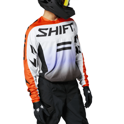 Shift Polera Moto Whit3 Label Fade Negro/Blanco
