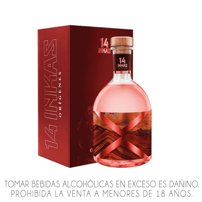 VODKA 14 INKAS ORIGENES PUCCA SONCCO ROJO X 750ML.