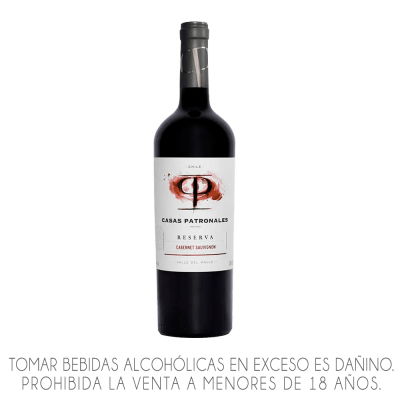 VINO CASAS PATRONALES RESERVA CAB. SAUVIG. X 750ML.