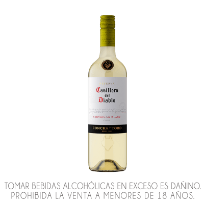 VINO  CASILLERO DEL DIABLO SAUVIG. BLANC. X 750ML.