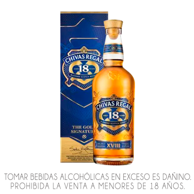 WHISKY CHIVAS REGAL 18 AÑOS x 700ml.