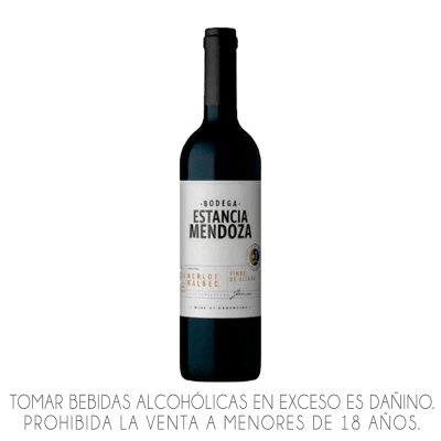 VINO ESTANCIA MENDOZA MERLOT MALBEC X 750ML.