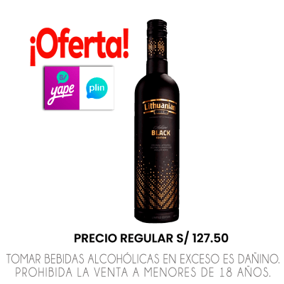VODKA LITHUANIAN BLACK x 750ml