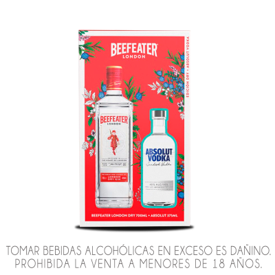 PACK GIN BEEFEATER X 700 ML + VODKA ABSOLUT