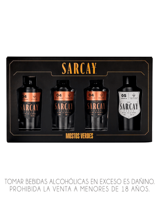 PISCO SARCAY MOSTO VERDE  4 BOT PURO ITALIA.TORONTEL-MOLLAR- HOMENAJE X 50 ML