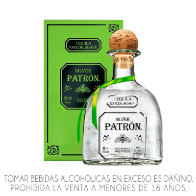 TEQUILA PATRÓN  SILVER X 750ML.