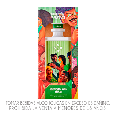 PISCO CUATRO GALLOS MOSTO VERDE COLECCION DE ARTISTAS X 750ML.