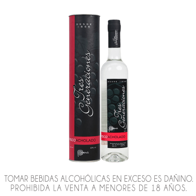 PISCO TRES GENERACIONES X 500ML.