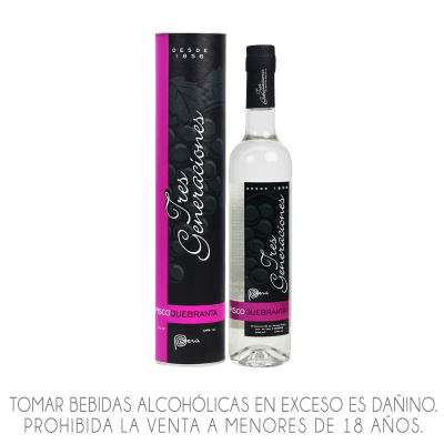 PISCO TRES GENERACIONES X 500ML.
