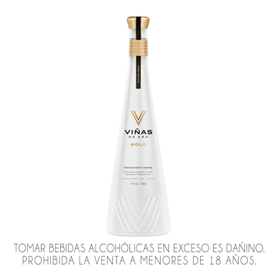 PISCO VIÑAS DE ORO GOLD MOSTO VERDE  X 700ML.
