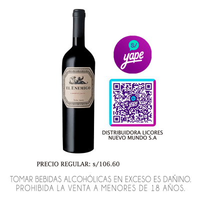 VINO EL  ENEMIGO  X 750ML.