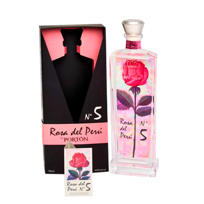 PISCO PORTÓN MOSTO VERDE ROSA DEL PERU N°5