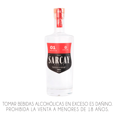 PISCO SARCAY SELECTO ACHOLADO X 700 ML
