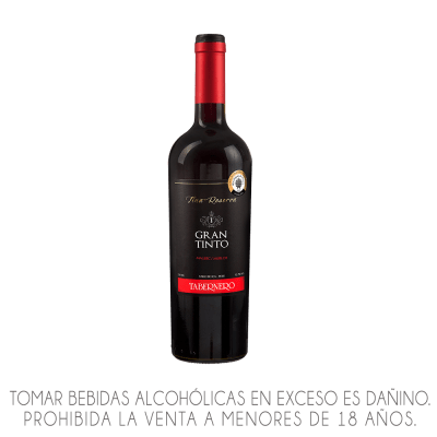 VINO TABERNERO GRAN TINTO FINA RESERVA X 750ML.