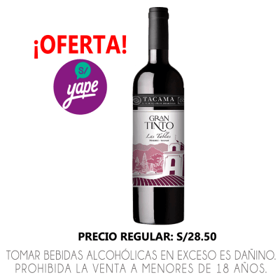 TACAMA GRAN TINTO X 750ML.