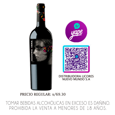 VINO HONORO VERA GARNACHA X 750ML.