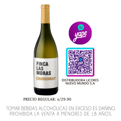 VINO LAS MORAS CHARDONNAY X 750ML.
