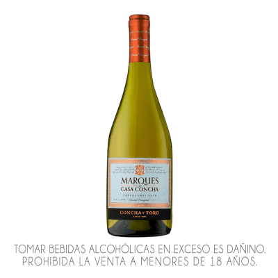 VINO MARQUES DE CASA CONCHA CHARDONNAY  X 750 ML