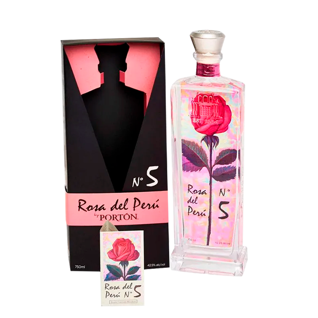 Rosa del Perú No. 5 Pisco 2021 ピスコポルトン PISCO PORTÓN MOSTO VERDE ROSA DEL PERU N°5 | Licores Nuevo Mundo