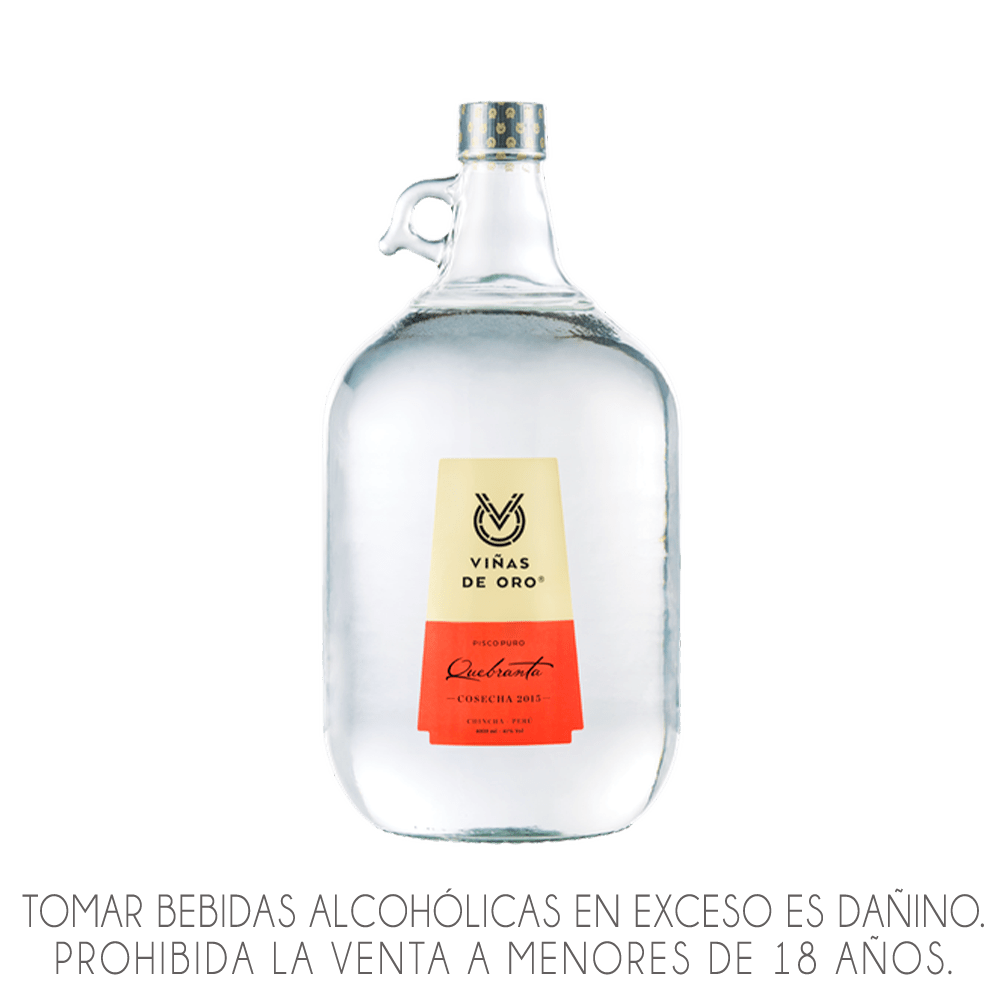 PISCO VIÑAS DE ORO X 4L. | Licores Nuevo Mundo
