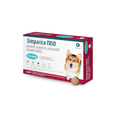 SIMPARICA TRIO 10 A 20KG 1COMP