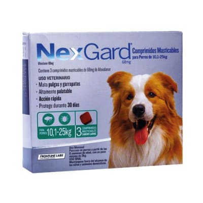 NEXGARD 68MG 10.1A25KG 3 COMPRIMIDOS