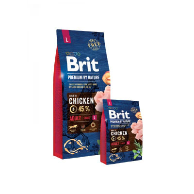 BRIT PREMIUM BY NATURE ADULT LARGE 15KG