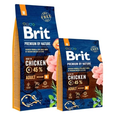 BRIT PREMIUM BY NATURE ADULT MEDIUM 15KG